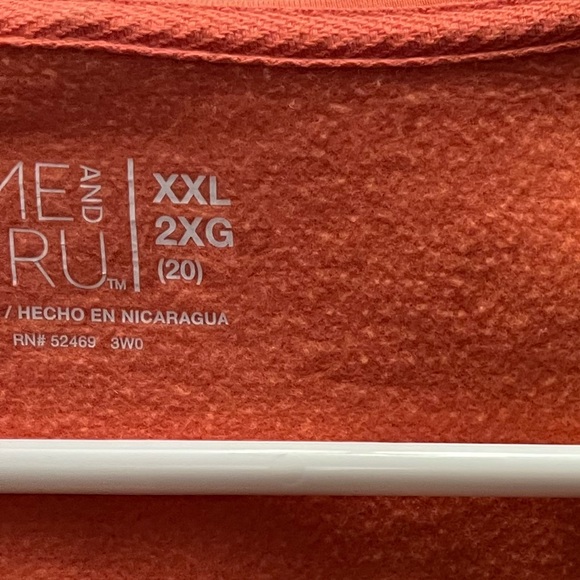 orange zip up sweater - Picture 4 of 4